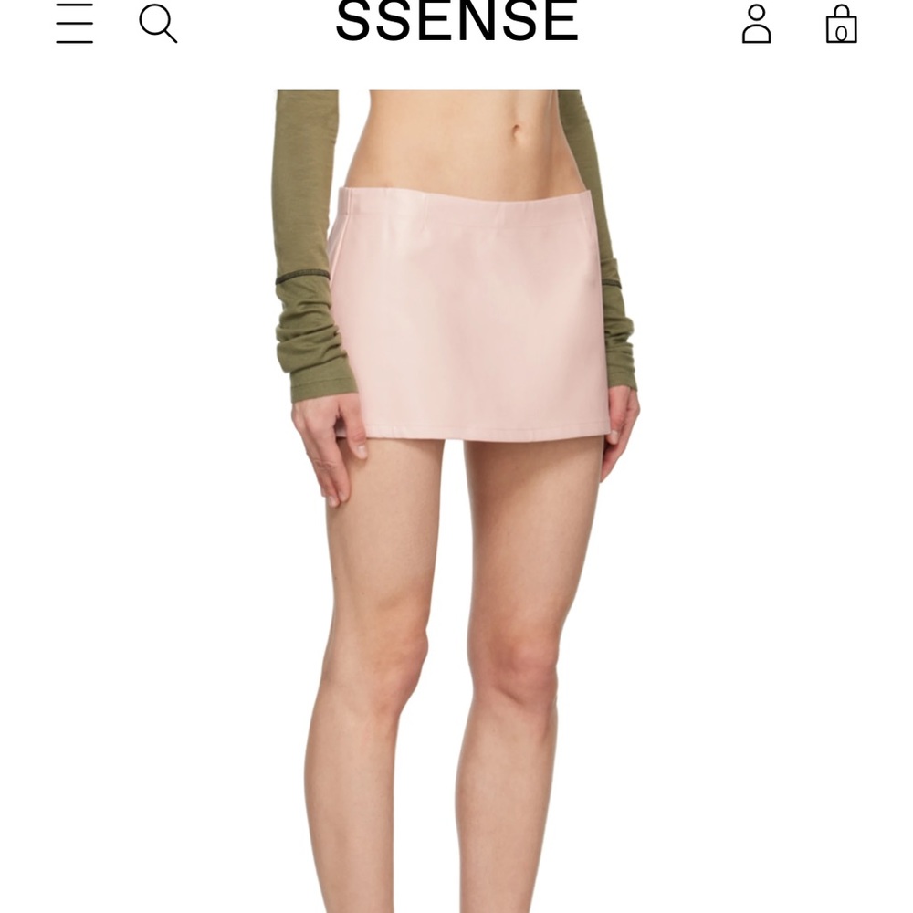Miaou Fig Faux Leather Skirt